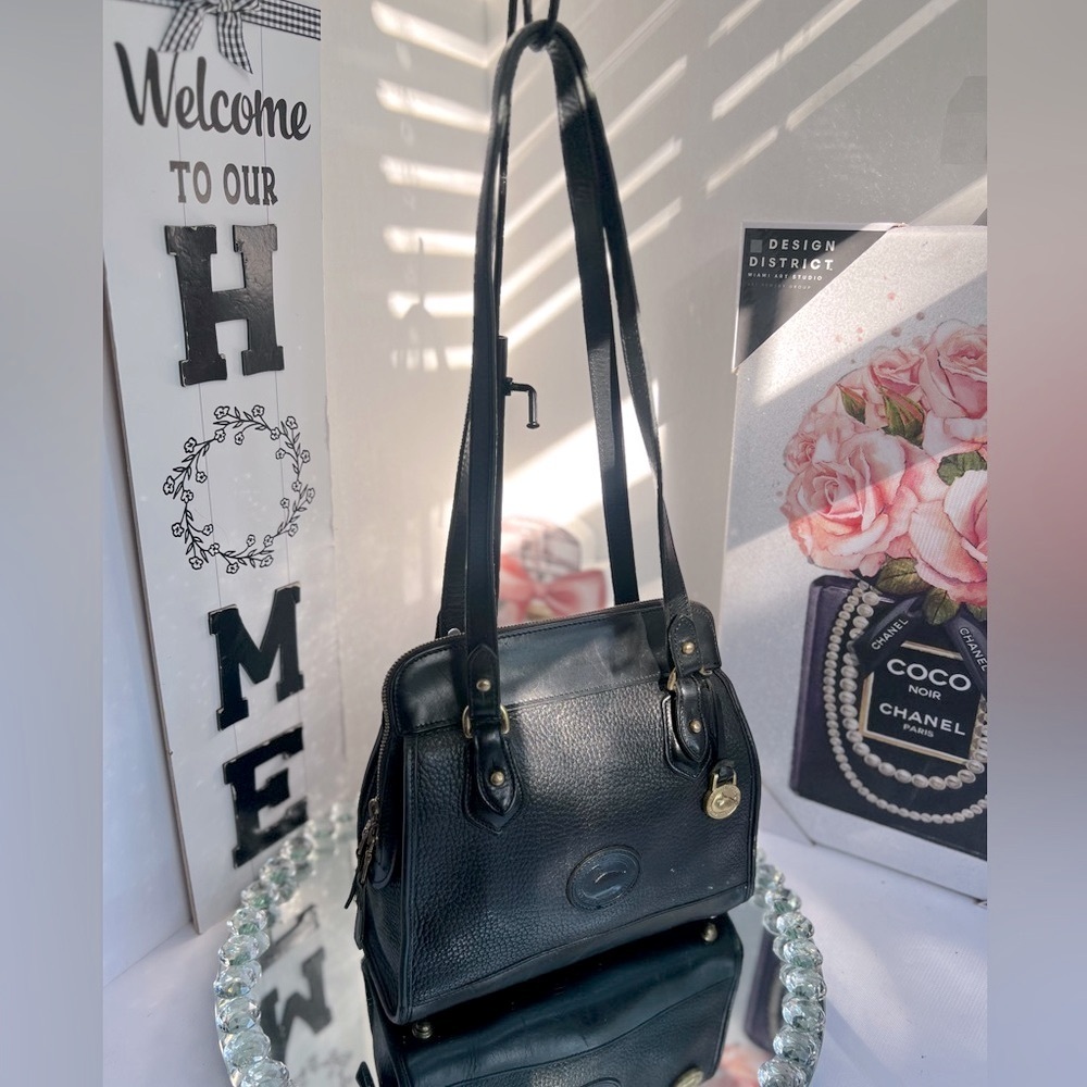 Dooney & Bourke vinyl Black Pebbled Leather Shoulder Bag - Picture 8 of 16